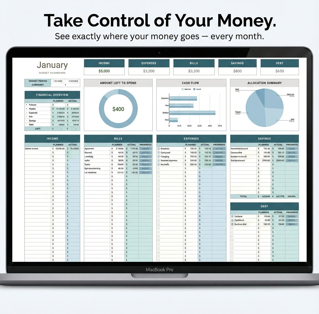 Budget Planner Template – Excel & Google Sheets (All Currencies)