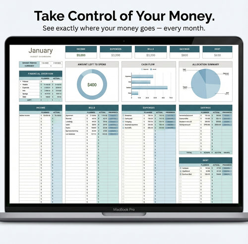Budget Planner Template – Excel & Google Sheets (All Currencies)